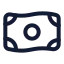 Money icon with stroke rounded style
