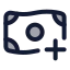 Moneyadd icon with duotone rounded style