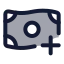 Moneyadd icon with duotone standard style