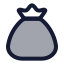 Moneybag icon with duotone rounded style