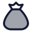 Moneybag icon with duotone standard style