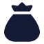 Moneybag icon with solid sharp style