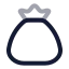 Moneybag icon with twotone rounded style