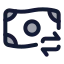 Moneyexchange icon with duotone rounded style