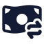 Moneyexchange icon with solid standard style