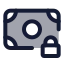 Moneylock icon with duotone standard style