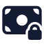 Moneylock icon with solid standard style