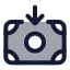 Moneyreceive icon with duotone standard style