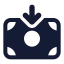 Moneyreceive icon with solid standard style