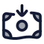 Moneyreceive icon with duotone rounded style