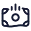 Moneyreceiveflow icon with stroke rounded style