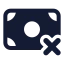 Moneyremove icon with solid standard style