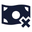 Moneyremove icon with solid sharp style