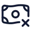 Moneyremove icon with stroke rounded style