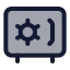 Moneysafe icon with duotone standard style