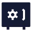 Moneysafe icon with solid sharp style