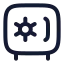 Moneysafe icon with stroke rounded style