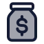 Moneysavingjar icon with duotone standard style