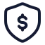 Moneysecurity icon with stroke rounded style