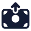 Moneysend icon with solid standard style