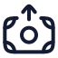 Moneysend icon with stroke rounded style