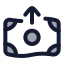 Moneysend icon with duotone rounded style