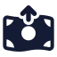 Moneysend icon with solid standard style