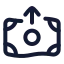 Moneysend icon with stroke rounded style