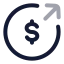 Moneysendcircle icon with twotone rounded style
