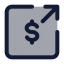 Moneysendsquare icon with duotone standard style