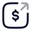 Moneysendsquare icon with twotone rounded style