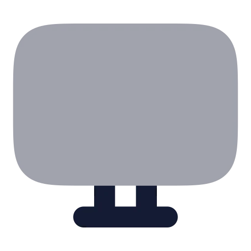 Monitor Icon in Bulk Rounded style
