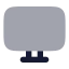 Monitor icon with bulk rounded style