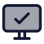 Monitorcheck icon with duotone standard style