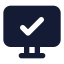 Monitorcheck icon with solid standard style