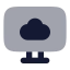 Monitorcloud icon with bulk rounded style