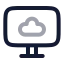 Monitorcloud icon with twotone rounded style