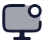 Monitordot icon with duotone rounded style