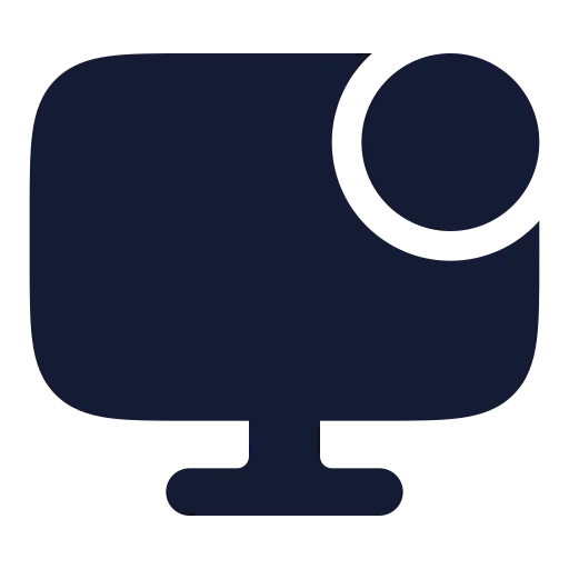 Monitor Dot Icon in Solid Rounded style