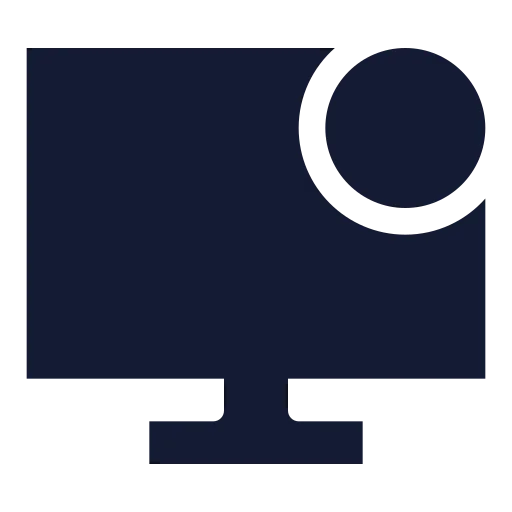 Monitor Dot Icon in Solid Sharp style