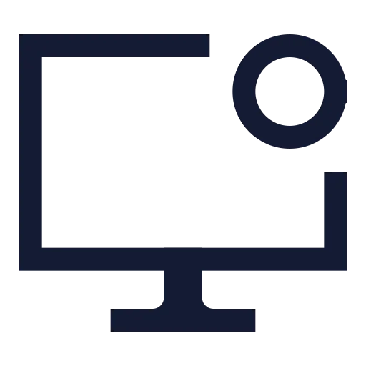 Monitor Dot Icon in Stroke Sharp style