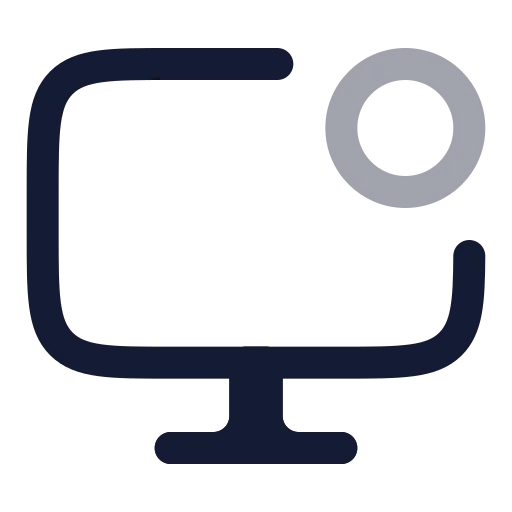 Monitor Dot Icon in Twotone Rounded style