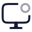 Monitordot icon with twotone rounded style
