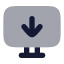 Monitordown icon with bulk rounded style
