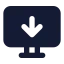 Monitordown icon with solid standard style