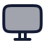 Monitor icon with duotone rounded style