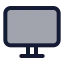 Monitor icon with duotone standard style