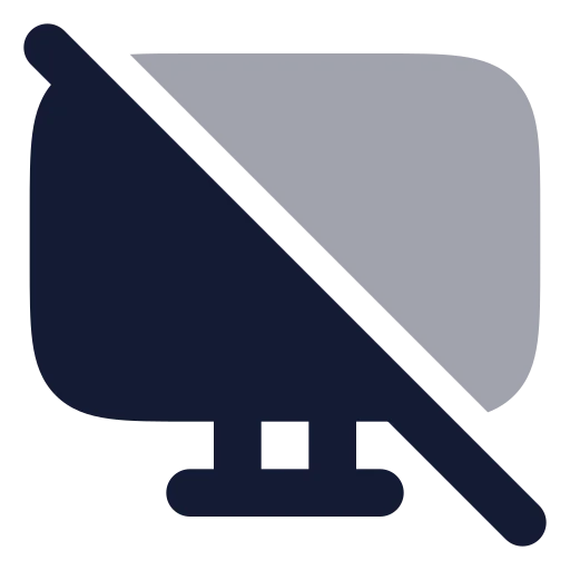 Monitor Off Icon in Bulk Rounded style