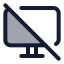 Monitoroff icon with duotone standard style