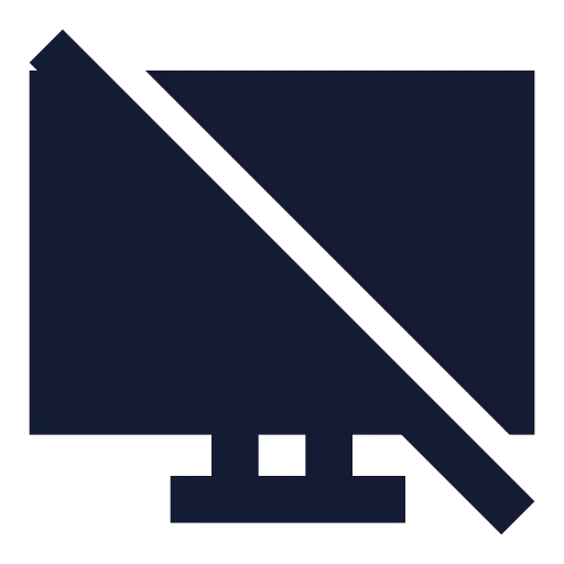 Monitor Off Icon in Solid Sharp style